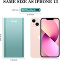 Portable Charger 12,000Mah 5V/3A Fast Charging Power Bank, Dural Input & Output Ports (USB-C in & Out) Portable Phone Charger for Iphone 17/16/15/14/13/12 Series Galxy Android Ipad Etc - Mint