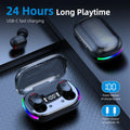 Wireless Earbuds, Bluetooth 5.3 Gaming Wireless Headphones IPX7 Waterproof TWS Deep Bass Stereo Noise Cancelling Headset in Ear with Charging Case LED Battery Display for Sport Android/Ios