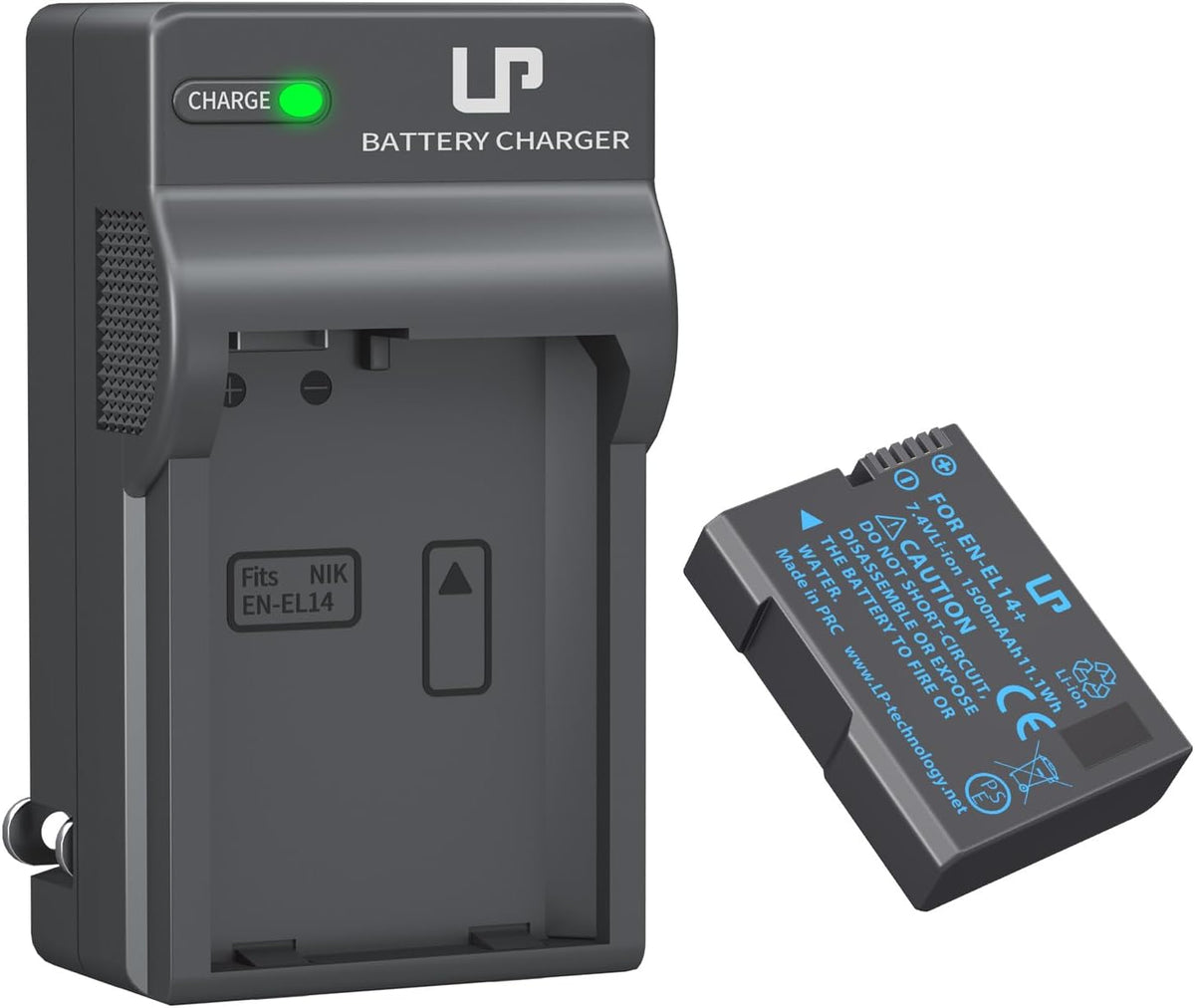 EN-EL14 EN El14A Battery Charger Pack,  Charger Compatible with Nikon D3500, D5600, D3300, D5100, D5500, D3100, D3200, D5200, D5300, D3400, DF, Cooix P7000, P7100, P7700, P7800 Cameras & More