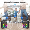 Karaoke Machine, Bluetooth Speaker with Microphone and Light, 3 Wireless Karaoke Microphone, Home Karaoke System, S8-T