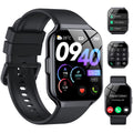Smart Watch Fits for Android and Iphone 1.96'' Smartwatch for Men Women 110+ Sports Modes Fitness Tracker with Answer Make Calls/Message Reminder, IP68 Waterproof for Gift (Black)