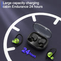 LLR100G25 Wireless Earbuds, Bluetooth 5.3 Headphones 48H Playtime with 500Mah Charging Case, Green
