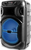 8 Inch Portable 800 W Bluetooth Speaker W/Woofer & Tweeter, Festival PA LED, Bluetooth/Usb Card Inputs, with UHF Wireless Handheld Microphone W/Usb Powered Receiver