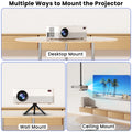 5G Wifi Projector with Bluetooth, 2024 Upgrade Native 1080P Projector for Outdoor & Camping, Wireless Mini Movie Projector Support 4K Resolution, for Home & Camping & Party
