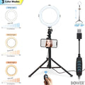 8” Selfie Ring Light Studio with Tripod Stand and Phone Holder – 8” LED Ring Light, 51” Extendable Tripod, 360º Tripod Ball Head, 3 White Modes, 10 Bright Levels, Wireless Remote