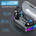 Wireless Earbuds, Bluetooth 5.3 Gaming Wireless Headphones IPX7 Waterproof TWS Deep Bass Stereo Noise Cancelling Headset in Ear with Charging Case LED Battery Display for Sport Android/Ios