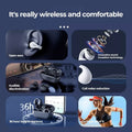 Bluetooth 5.3 Wireless Earbuds Ear Clip Bone Conduction Headphones Sport Headset